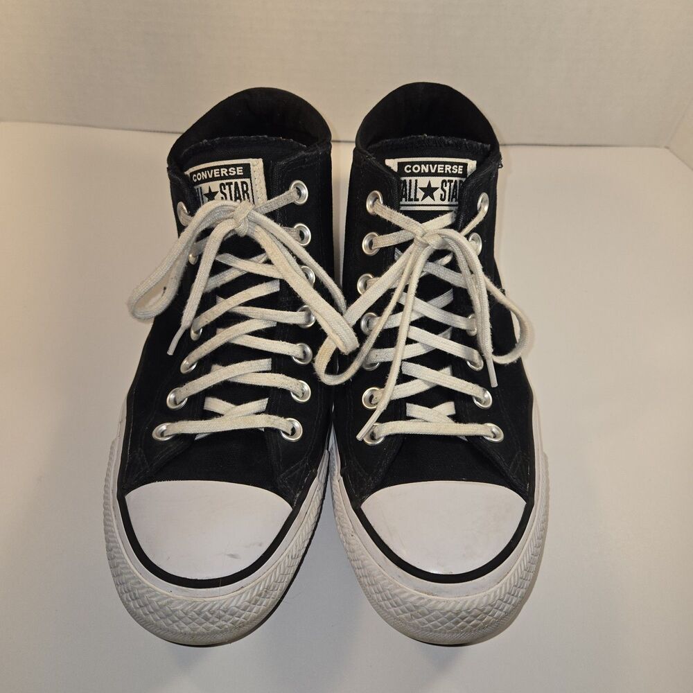 Converse All Star Madison Mid Top Sneakers- Womens 10- Black Lace Up